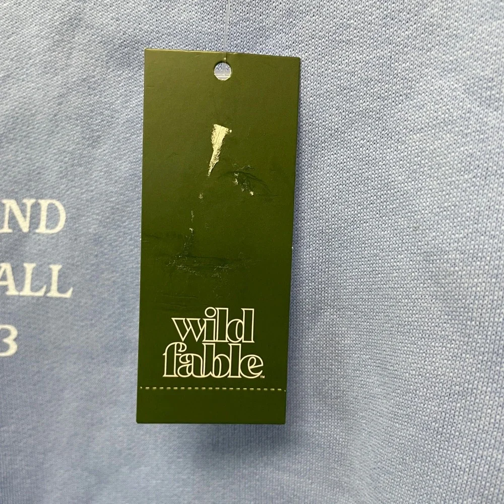 Wild Fable Women's Blue Weekend Football Club Graphic Sweatshirt Size L - Picture 5 of 6